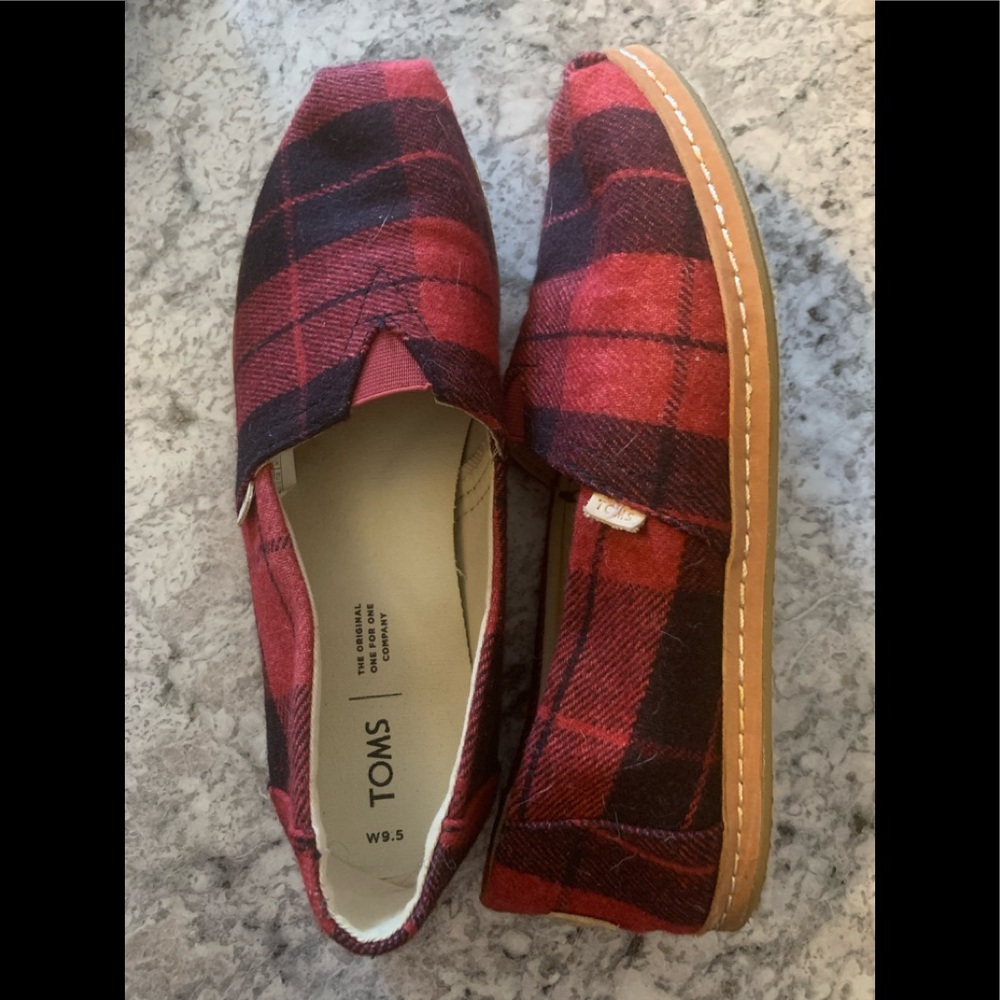 Toms - Womens - Alpargata Plaid - red buffalo -9.5